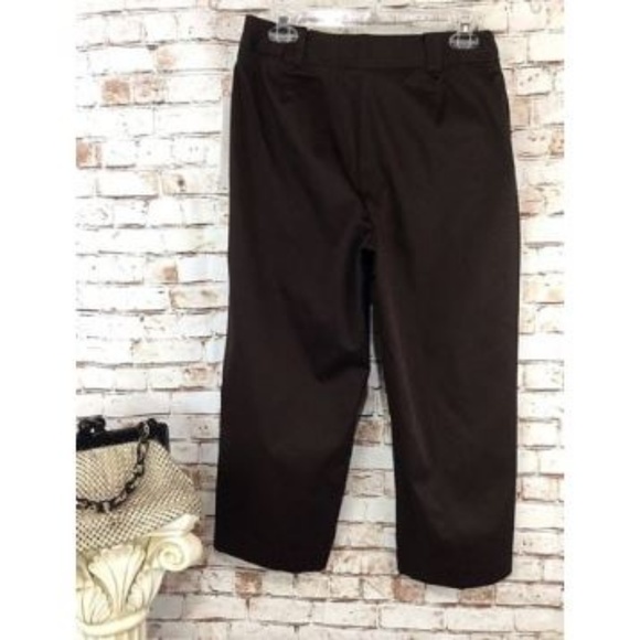 NWT 23rd St. Size 6 Brown Capri Cropped Pants - Picture 4 of 8